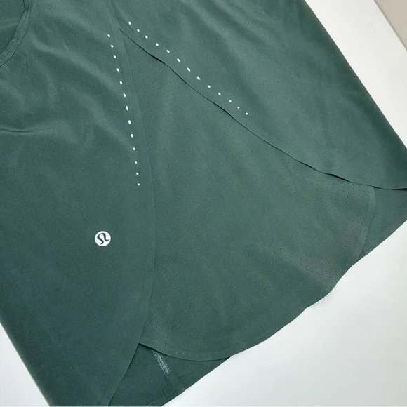 EUC | Lululemon | Swift Ventilated Racerback Running Tank | Green | Small - Picture 6 of 13